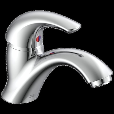 Delta Single Handle Single Hole Lavatory Faucet, Single Hole Mount, Chrome Single hole installation Hole 22C601